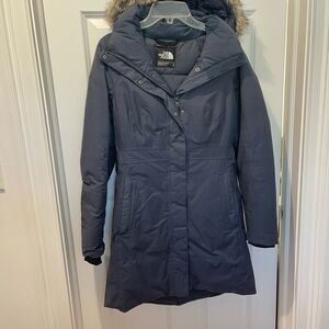 The North Face Blue Ski Jacket with Hood and Insulation